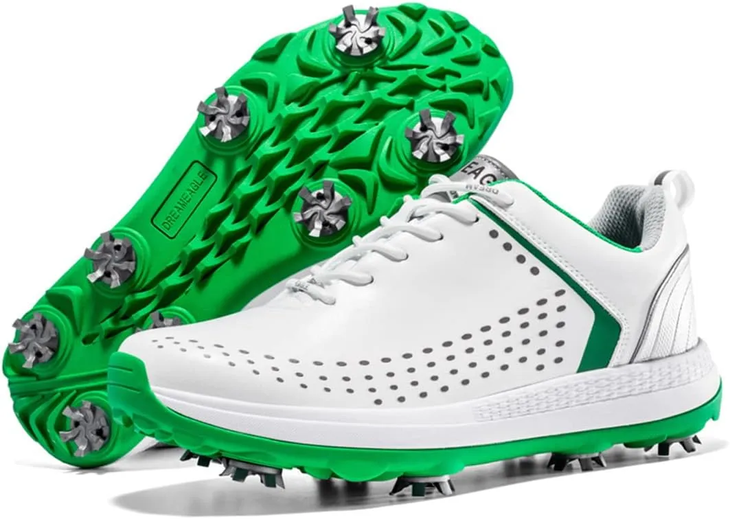 VEACAM Mens Golf Shoes Waterproof Golf Trainers Outdoor Golfing Sports Shoes Casual Ligthweight Golf Sneakers