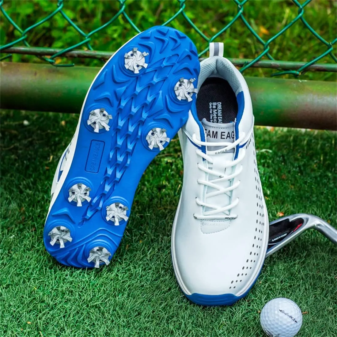 VEACAM Mens Golf Shoes Waterproof Golf Trainers Outdoor Golfing Sports Shoes Casual Ligthweight Golf Sneakers