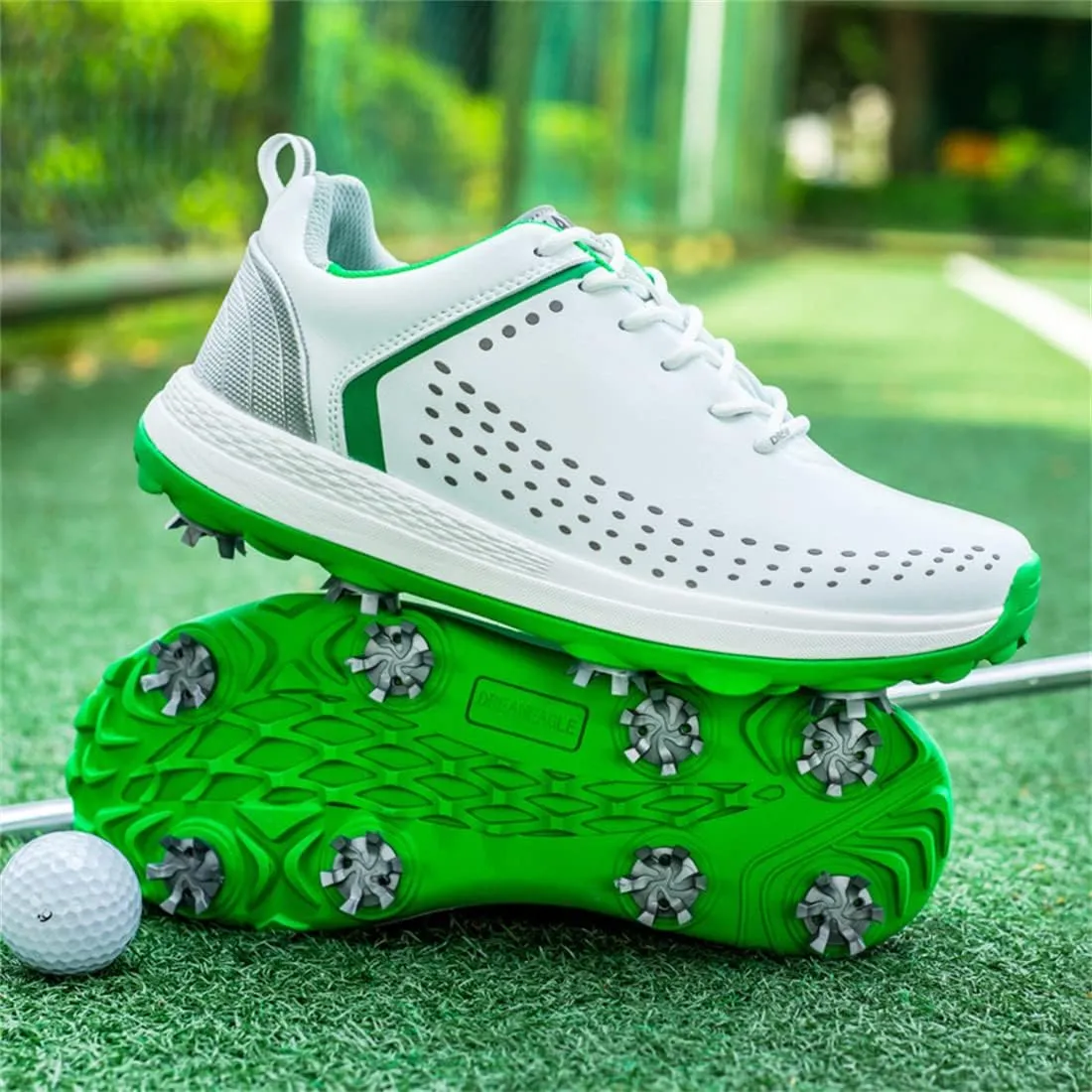 VEACAM Mens Golf Shoes Waterproof Golf Trainers Outdoor Golfing Sports Shoes Casual Ligthweight Golf Sneakers
