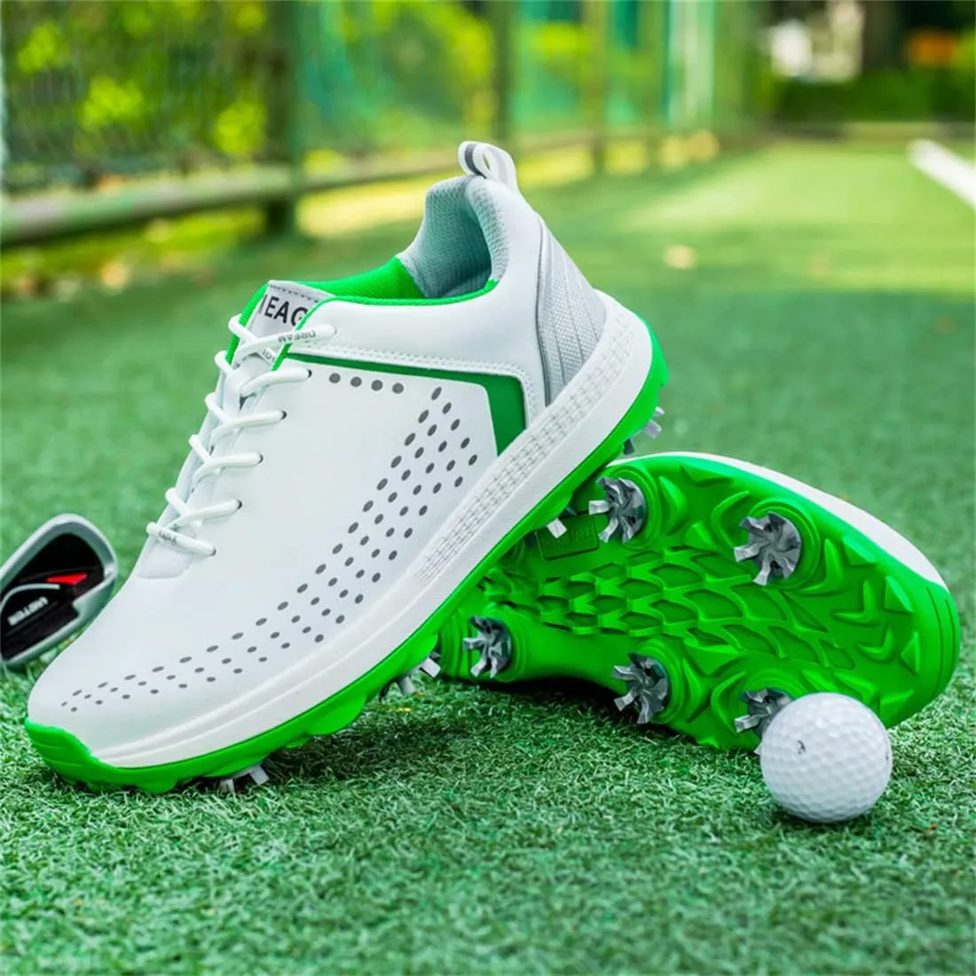 VEACAM Mens Golf Shoes Waterproof Golf Trainers Outdoor Golfing Sports Shoes Casual Ligthweight Golf Sneakers