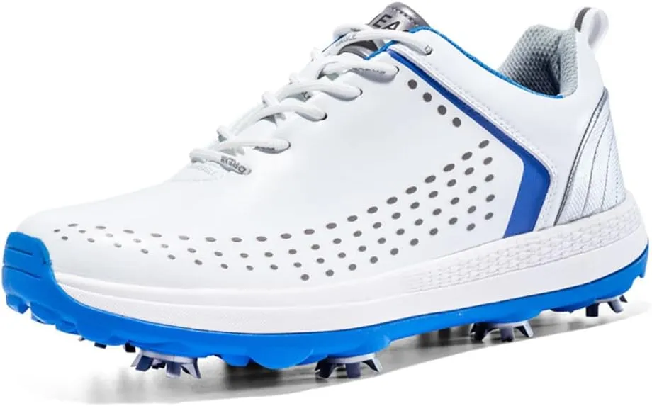 VEACAM Mens Golf Shoes Waterproof Golf Trainers Outdoor Golfing Sports Shoes Casual Ligthweight Golf Sneakers