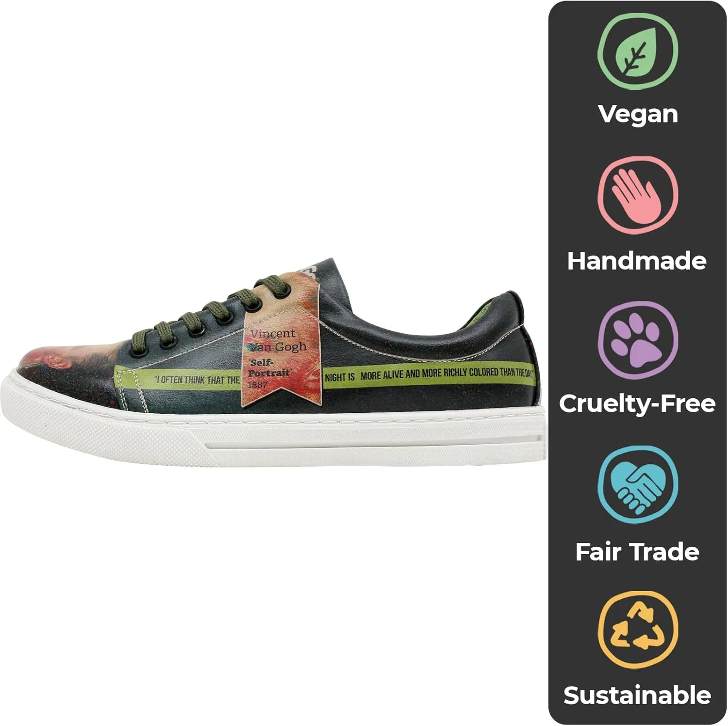 Vegan Leather Sneakers for Women - Handmade and Unique Fashion Sneakers for Women