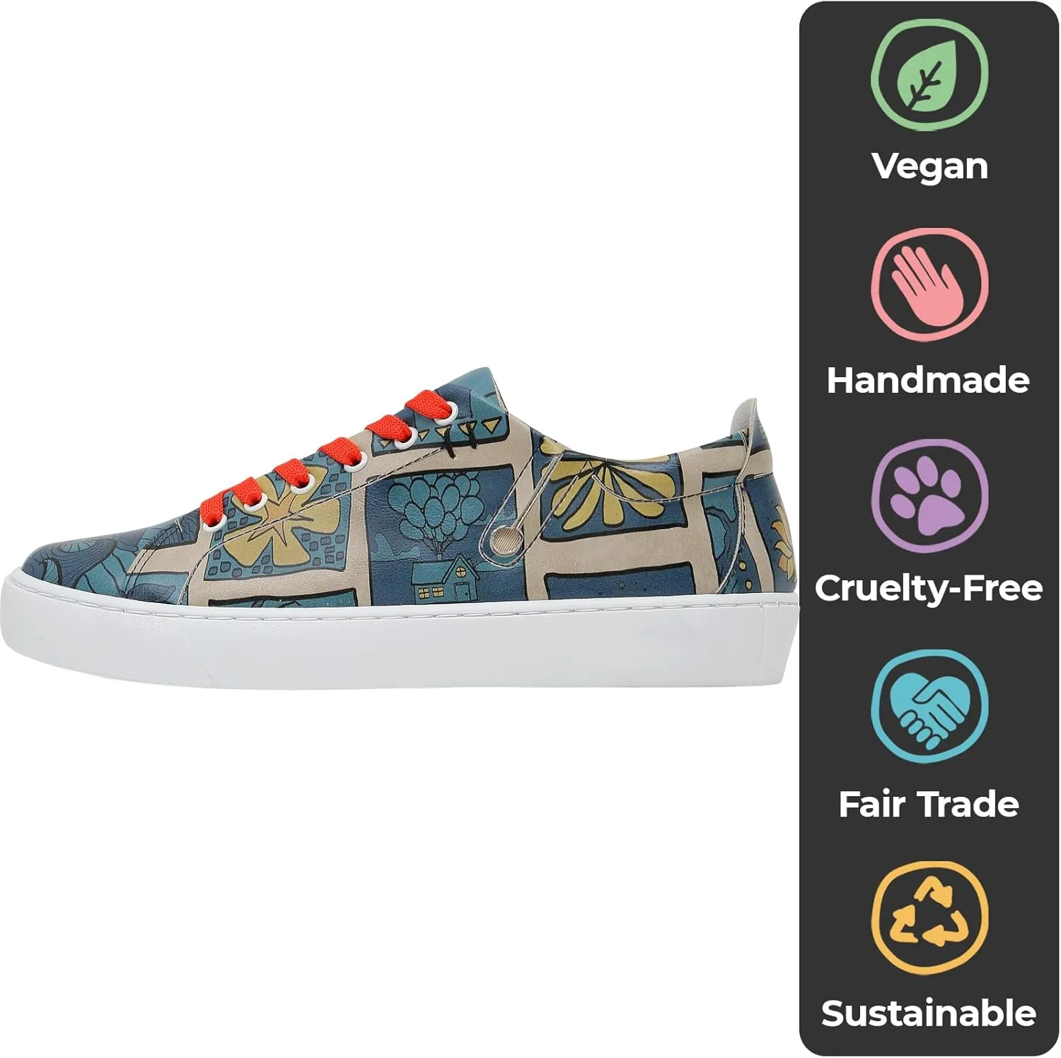 Vegan Leather Sneakers for Women - Handmade and Unique Fashion Sneakers for Women