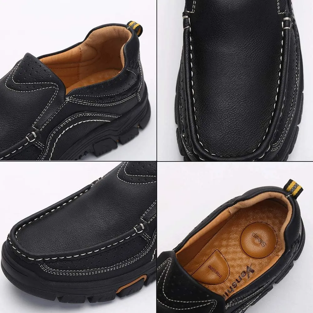 Venshine Mens Casual Slip On Loafers Shoes Walking Dress Leather Shoes
