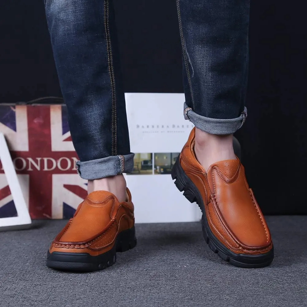 Venshine Mens Casual Slip On Loafers Shoes Walking Dress Leather Shoes