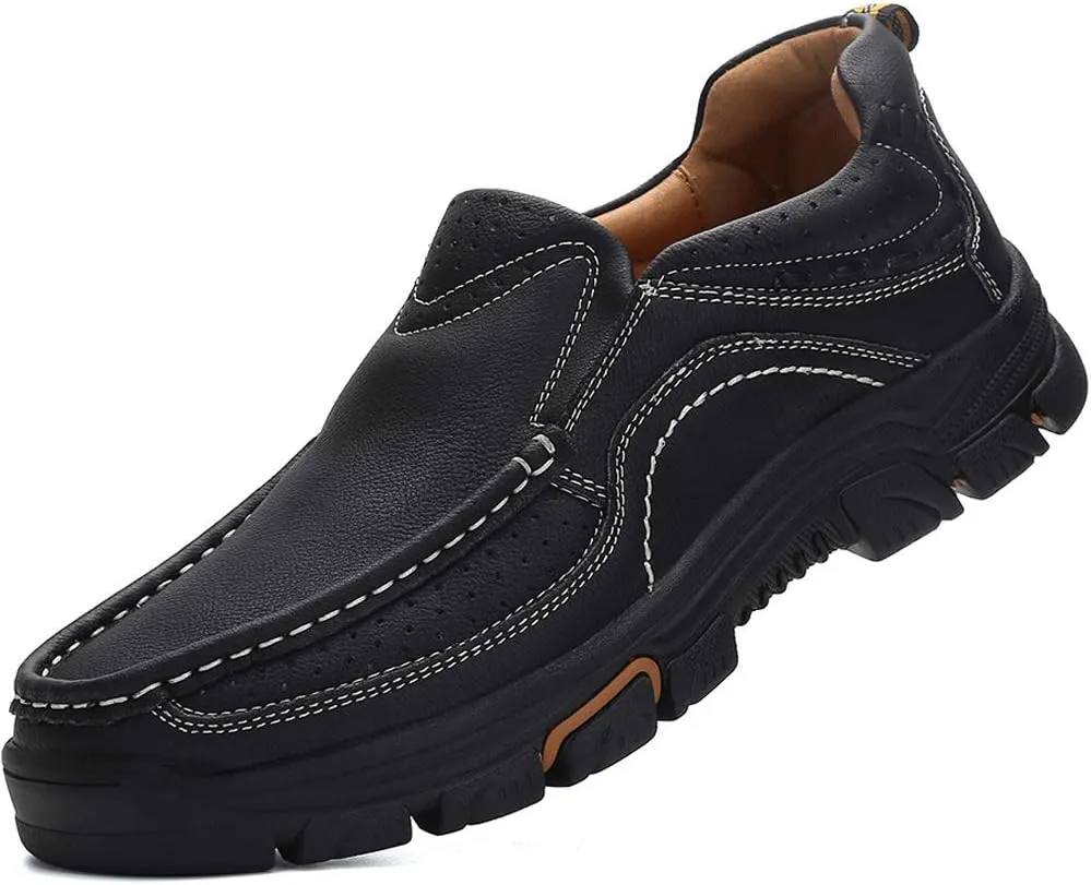Venshine Mens Casual Slip On Loafers Shoes Walking Dress Leather Shoes