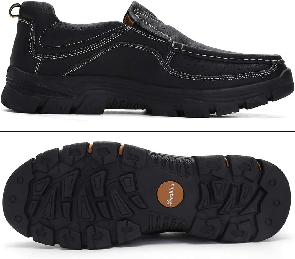 Venshine Mens Casual Slip On Loafers Shoes Walking Dress Leather Shoes