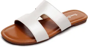 VenusCelia Women's H Band Wide Flat Sandal