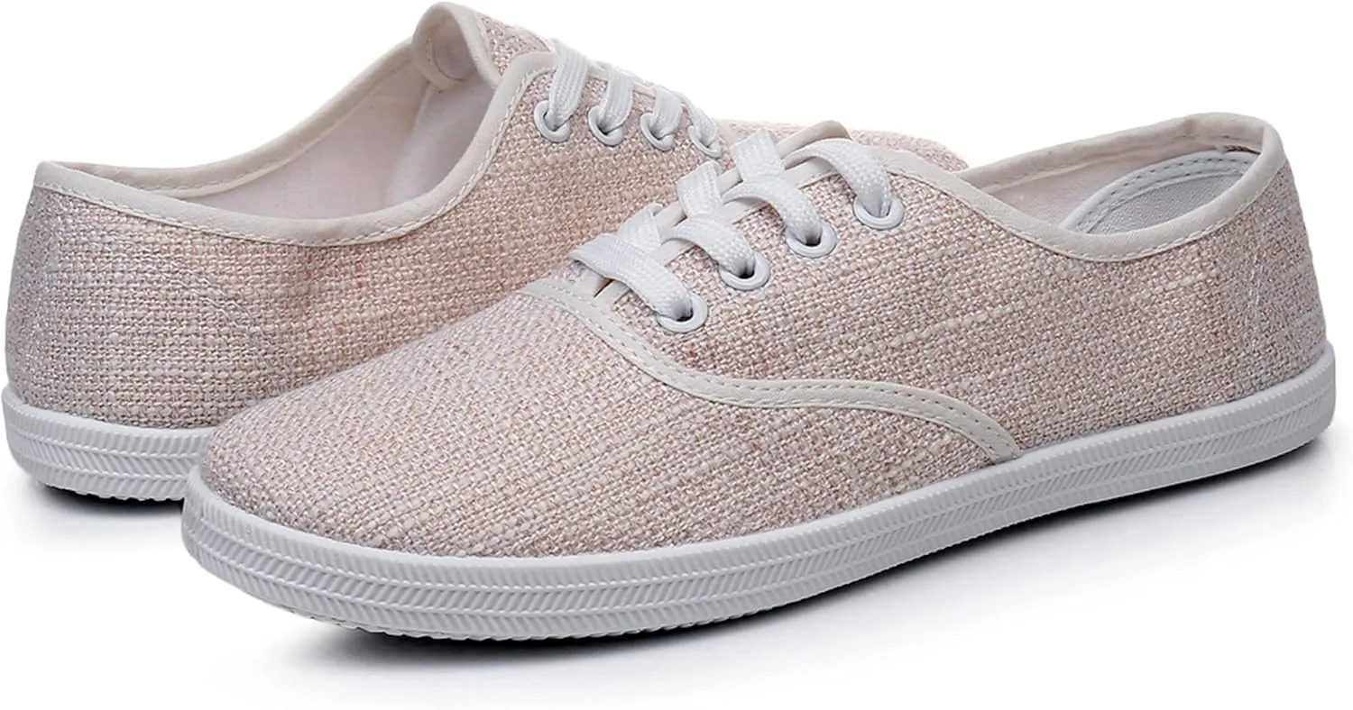VenusCelia Women's Rainbow Lace Up Sneaker Shoes
