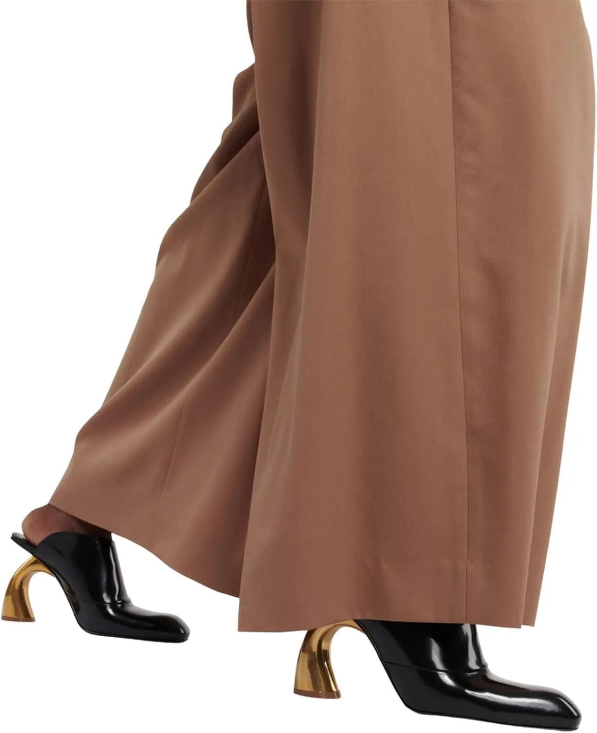 Vertundy Black Mules for Women Square Closed Toe Chunky Heel Pull On Heeled Sandals Pumps