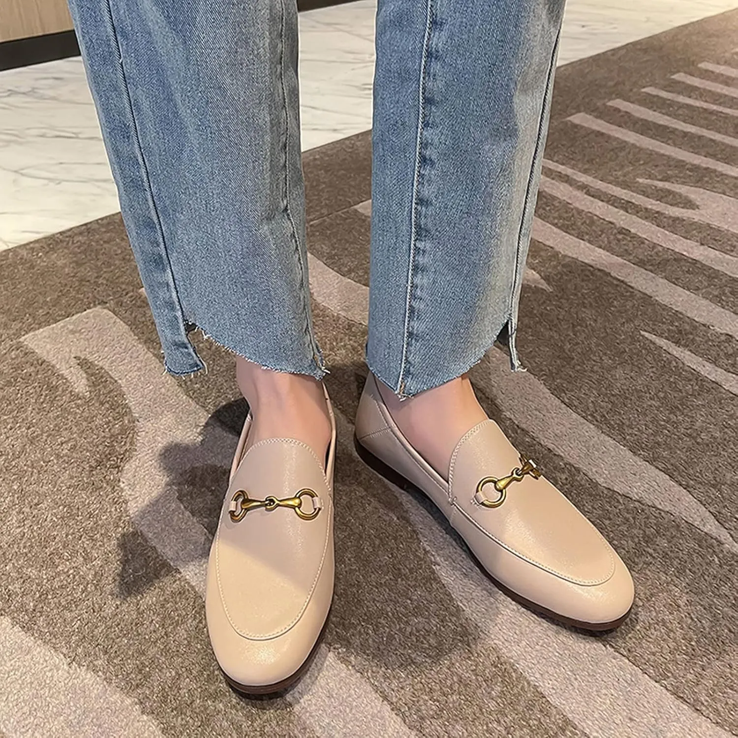 Vertundy Loafers for Womens Low Heel Flats Loafers