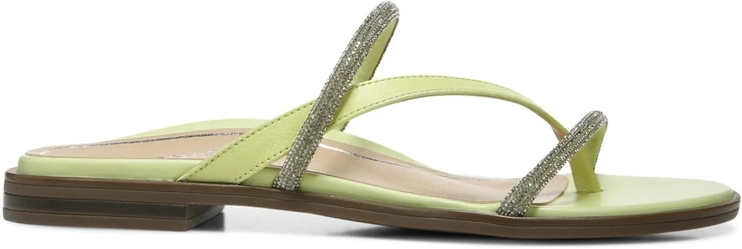 Vionic Women's Citrine Prism Flat Comfort Sandal- Supportive Slide Walking Sandals That Includes an Orthotic Insole and Cushioned Outsole for Arch Support, Medium and Wide Widths