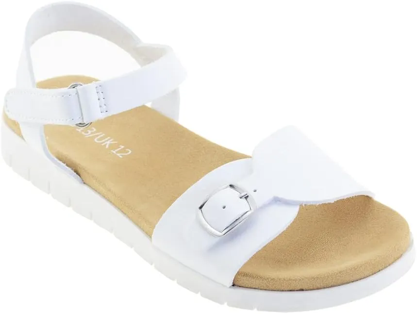 Vonair Girls Sandals Strappy Cute Flats Dress Sandals for Girls Kids Summer Shoes Open Toe with Hook Loop