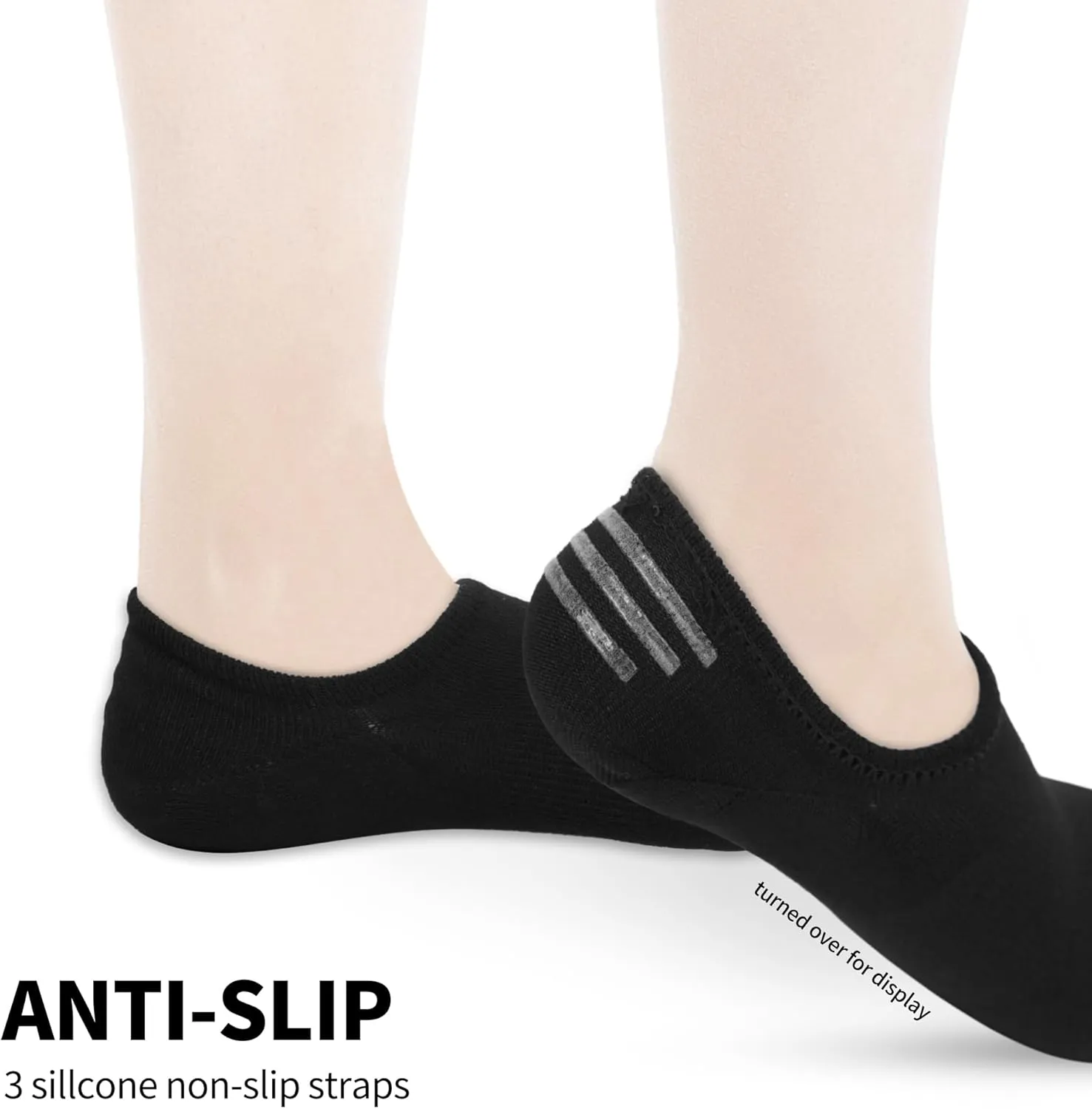 VOROLO No Show Socks for Womens,Low Cut Ankle Sock,Non Slip Flat Boat Invisible Liner Athletic Socks