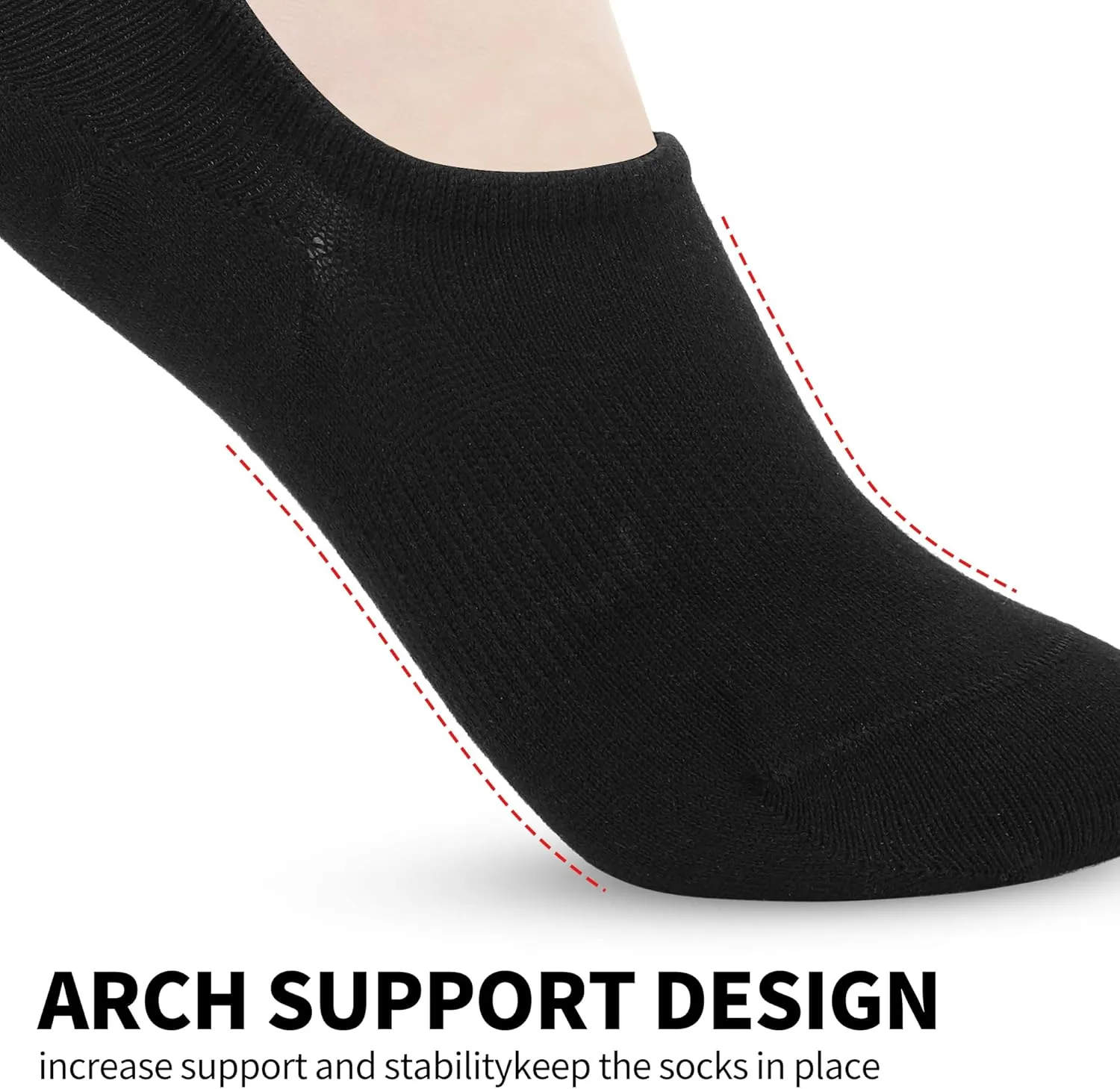 VOROLO No Show Socks for Womens,Low Cut Ankle Sock,Non Slip Flat Boat Invisible Liner Athletic Socks