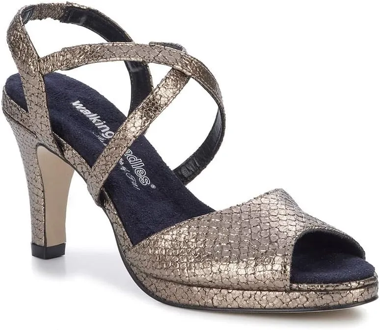 Walking Cradles Porsha Pewter Jasmine Leather 8.5 WW (EE)