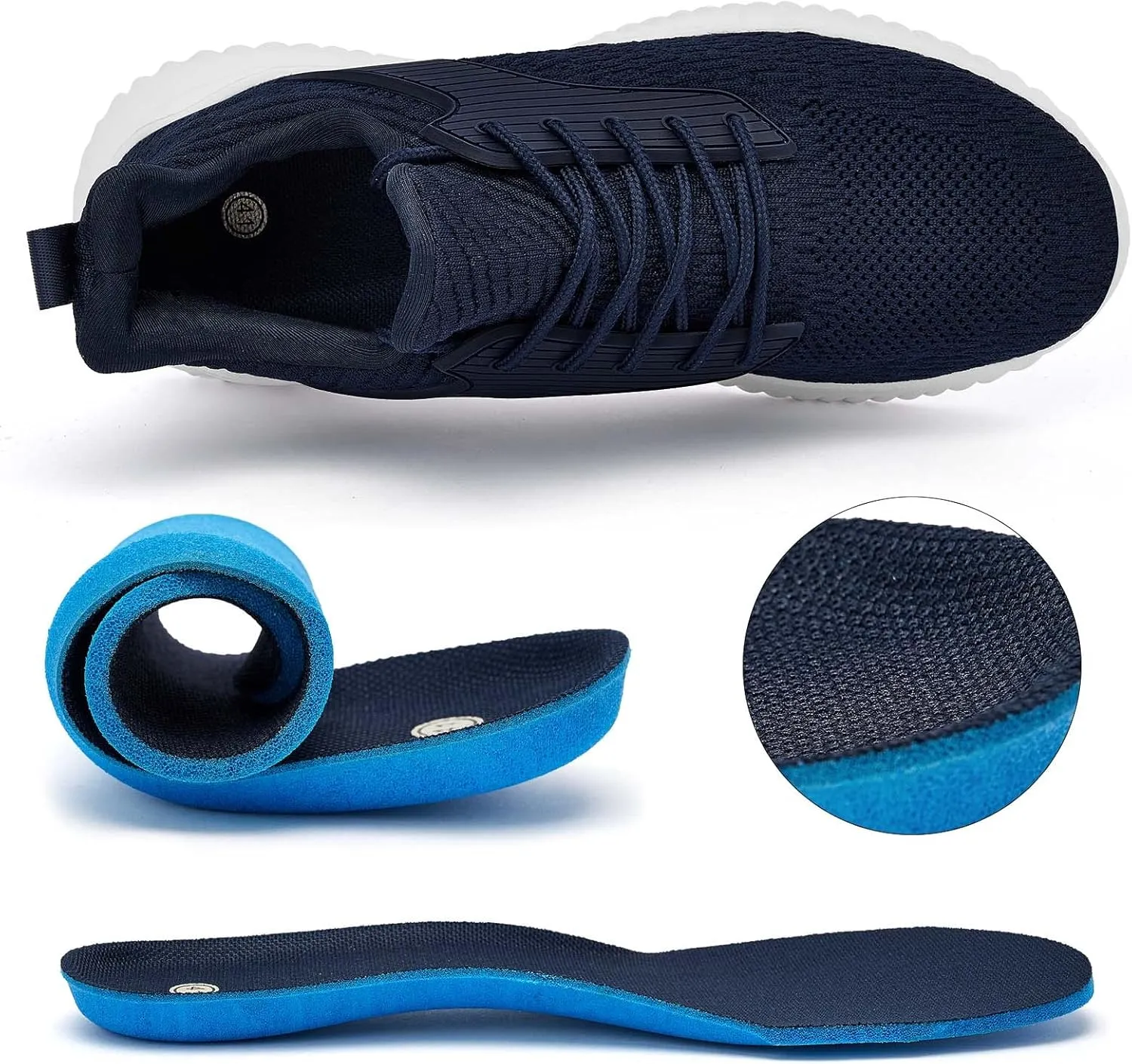 Walking Shoes for Men Sneakers - Memory Foam Tennis Running Shoes for Athletic Workout Gym Jogging Sports Lightweight Breathable Casual Sneakers