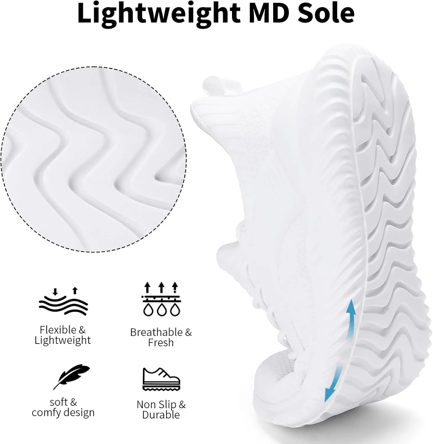 Walking Shoes for Men Sneakers - Memory Foam Tennis Running Shoes for Athletic Workout Gym Jogging Sports Lightweight Breathable Casual Sneakers