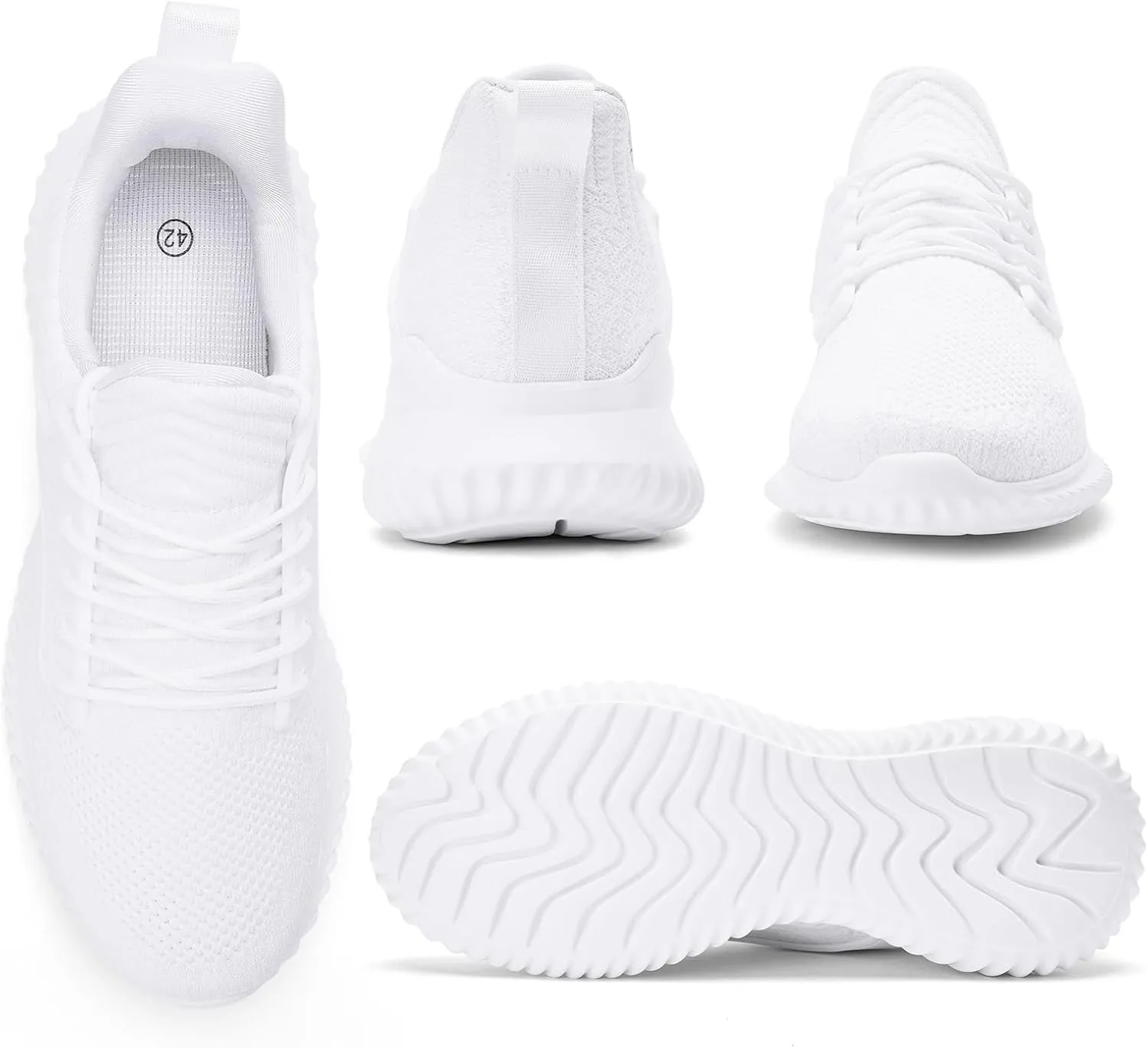 Walking Shoes for Men Sneakers - Memory Foam Tennis Running Shoes for Athletic Workout Gym Jogging Sports Lightweight Breathable Casual Sneakers
