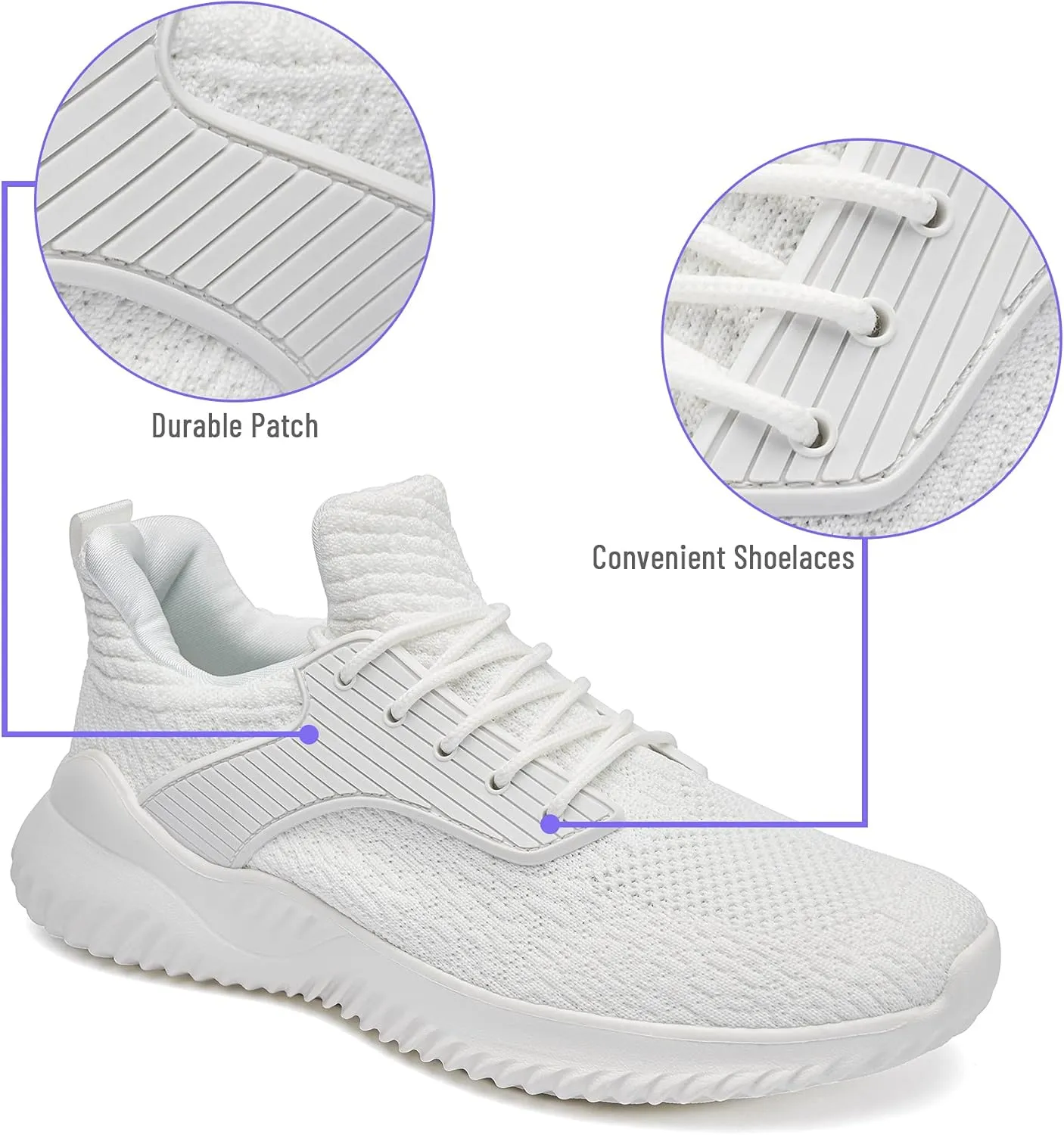 Walking Shoes for Men Sneakers - Memory Foam Tennis Running Shoes for Athletic Workout Gym Jogging Sports Lightweight Breathable Casual Sneakers