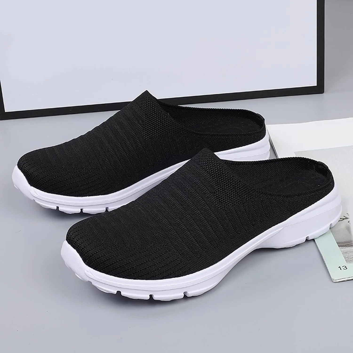 Walking Tennis Shoes for Women Breathable Knitted Mesh Non Slip Sneakers Fashion Couple Matching Walking Shoes