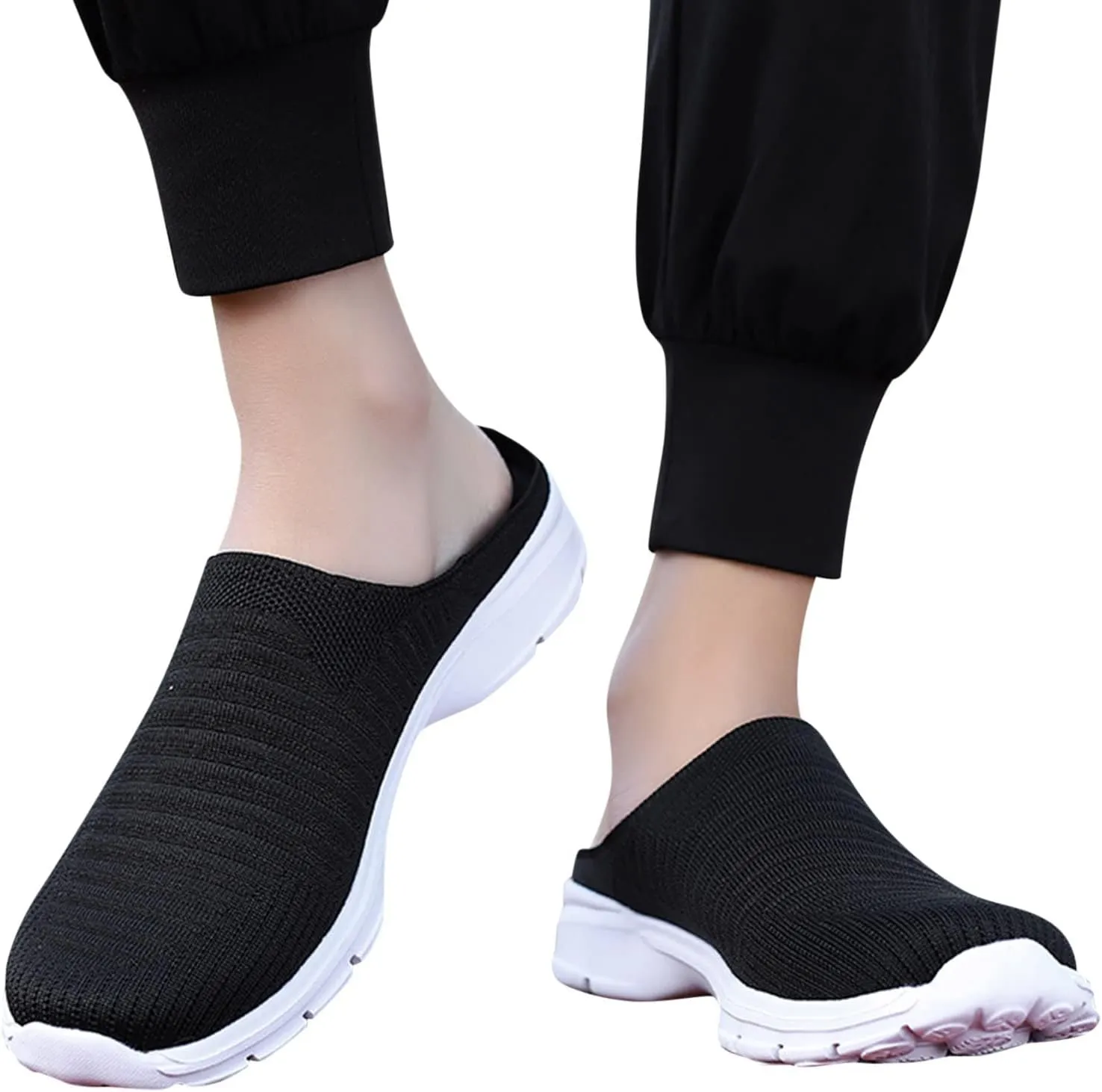 Walking Tennis Shoes for Women Breathable Knitted Mesh Non Slip Sneakers Fashion Couple Matching Walking Shoes