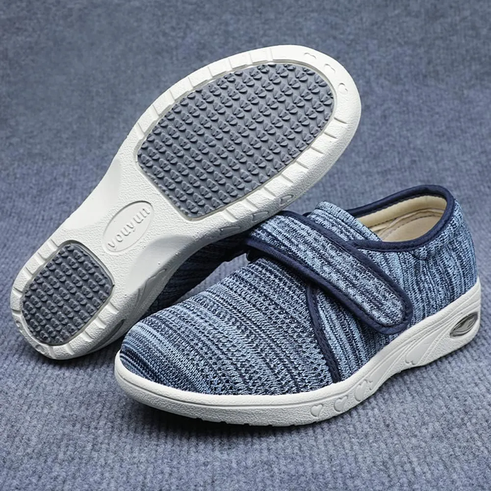 W&LESVAGO Breathable Lightweight Adjustable Diabetic Shoes Wide Width Air Cushion Walking Sneakers for Women Swollen Feet