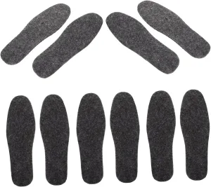 Warm Felt Insoles for Women Boot Liners Thermal Inserts Comfortable Sole Pads for Winter Shoes