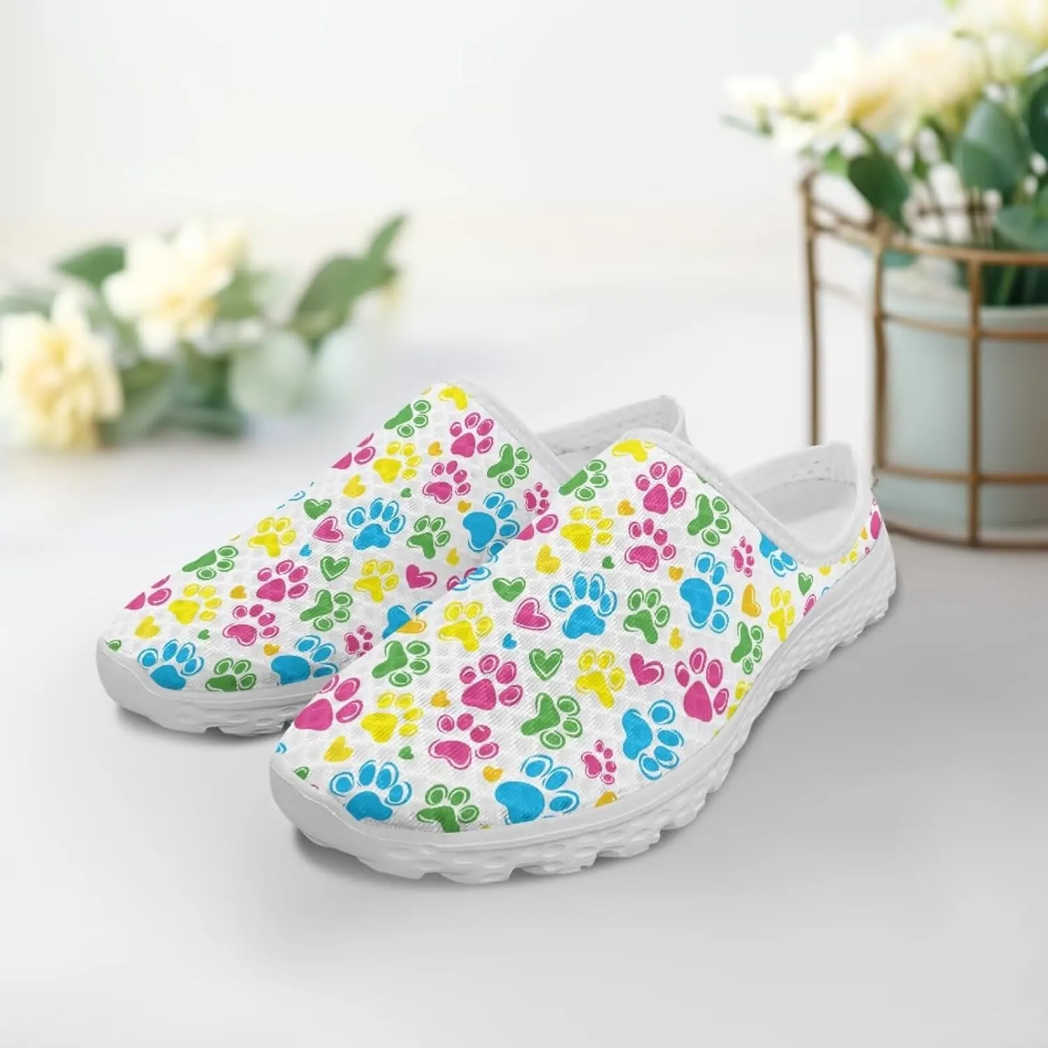 Water Shoes for Wome Mules Slip On Mesh Flats Aqua Shoes Lightweight Comfy Womens Casual Flats Barefoot Footwear