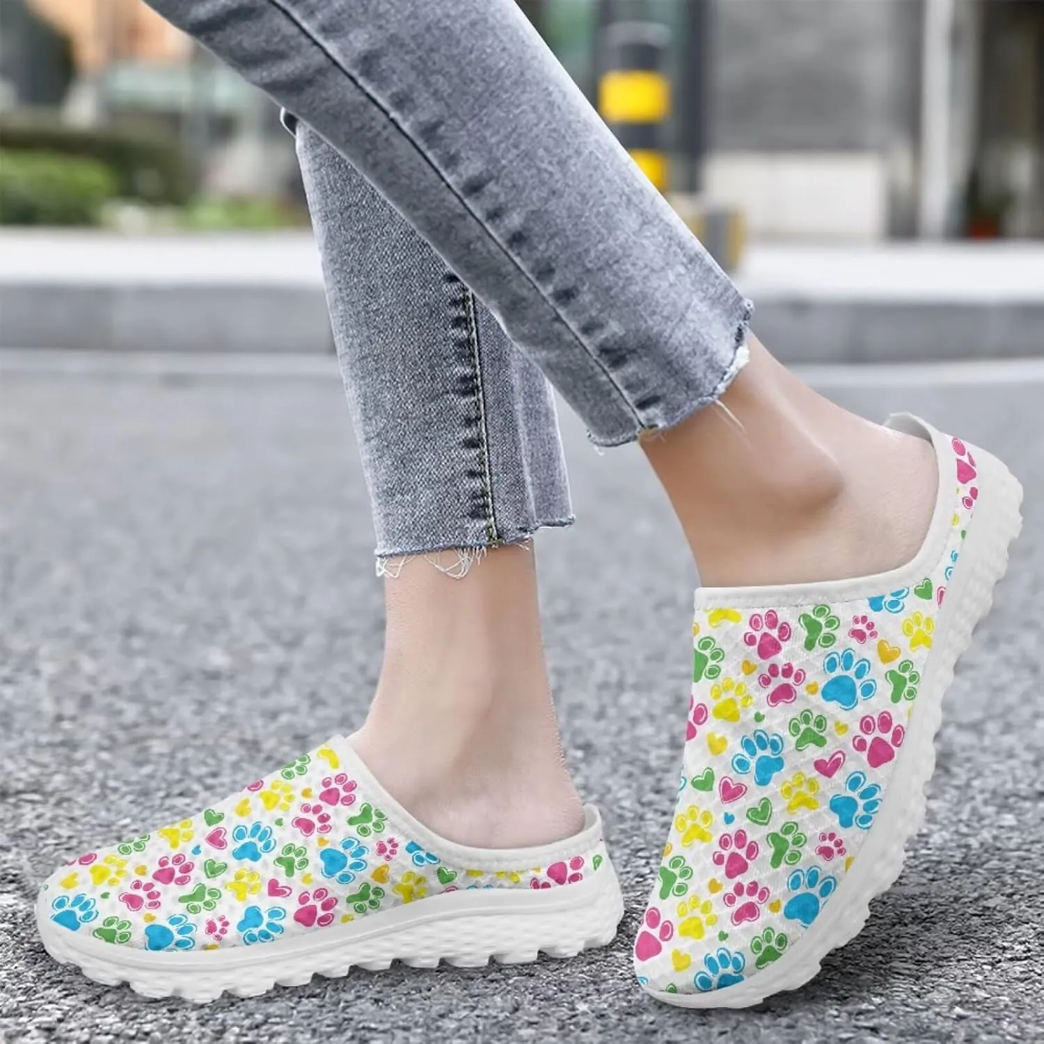 Water Shoes for Wome Mules Slip On Mesh Flats Aqua Shoes Lightweight Comfy Womens Casual Flats Barefoot Footwear