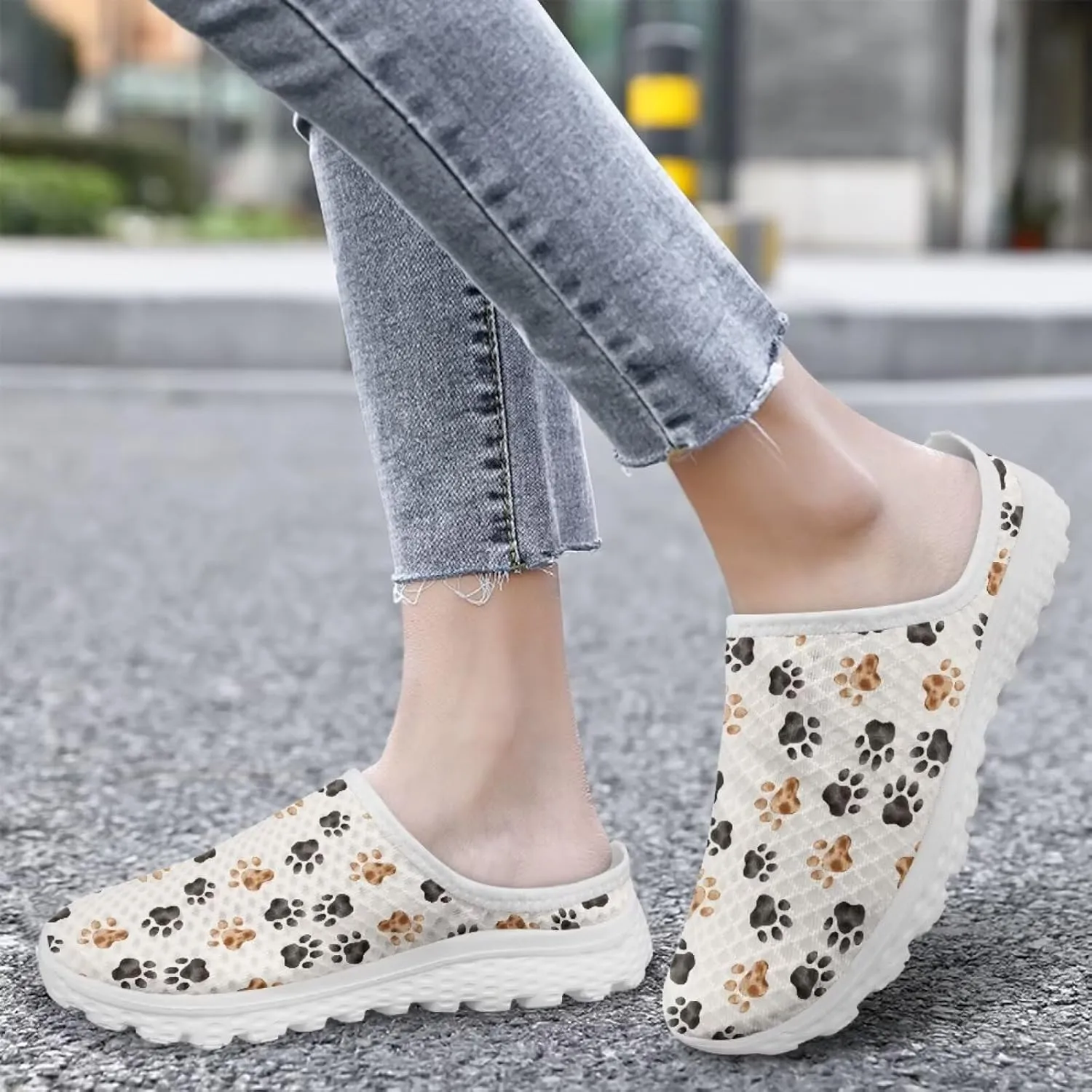 Water Shoes for Wome Mules Slip On Mesh Flats Aqua Shoes Lightweight Comfy Womens Casual Flats Barefoot Footwear