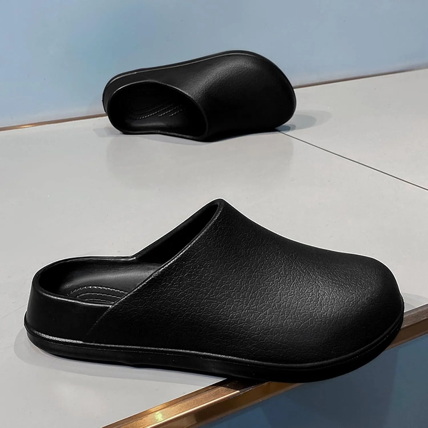 Waterproof EVA Garden Clogs for Men and Women - Non-Slip, Lightweight House Slippers - Oil & Water Resistant Safety Shoes for Kitchen, Restaurant, Garden, Hospital - Basic & Lined Versions