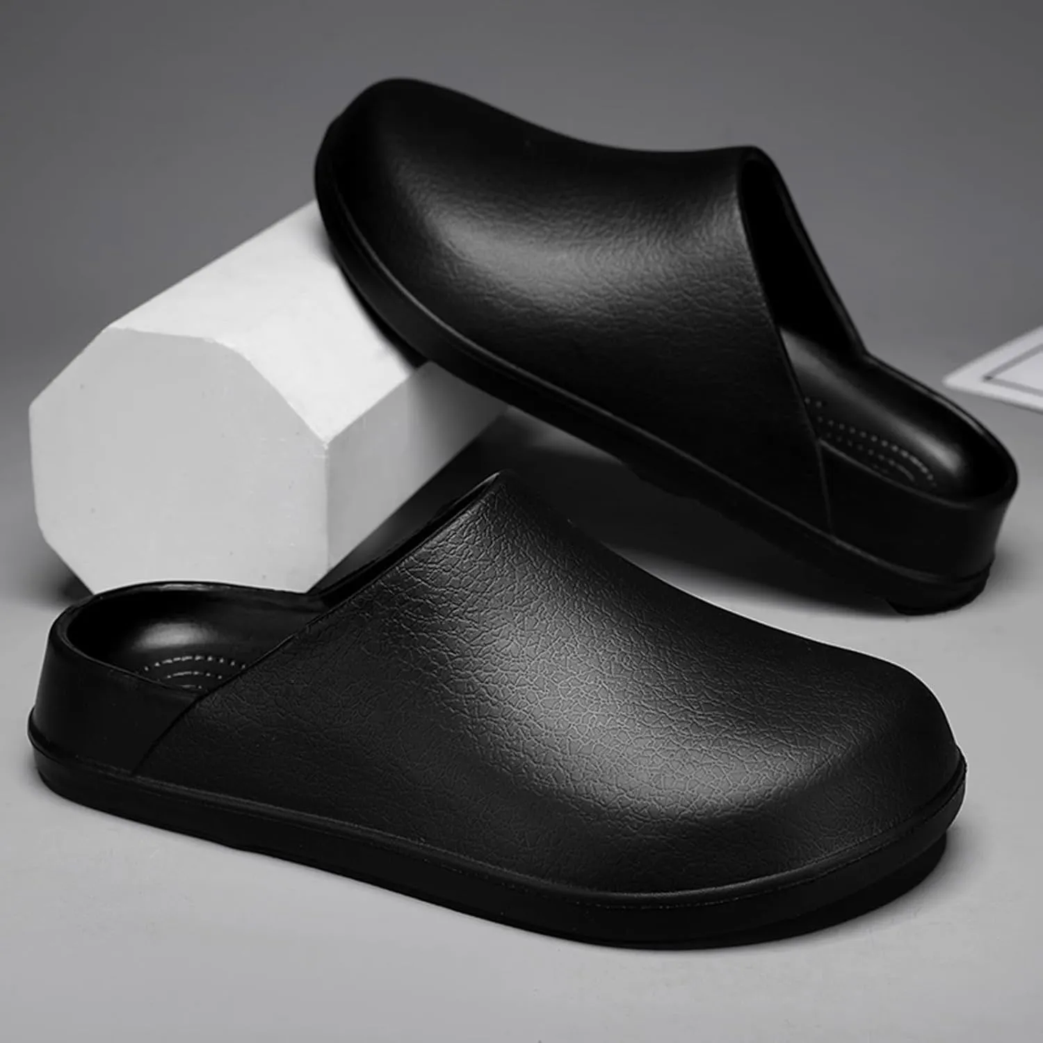 Waterproof EVA Garden Clogs for Men and Women - Non-Slip, Lightweight House Slippers - Oil & Water Resistant Safety Shoes for Kitchen, Restaurant, Garden, Hospital - Basic & Lined Versions