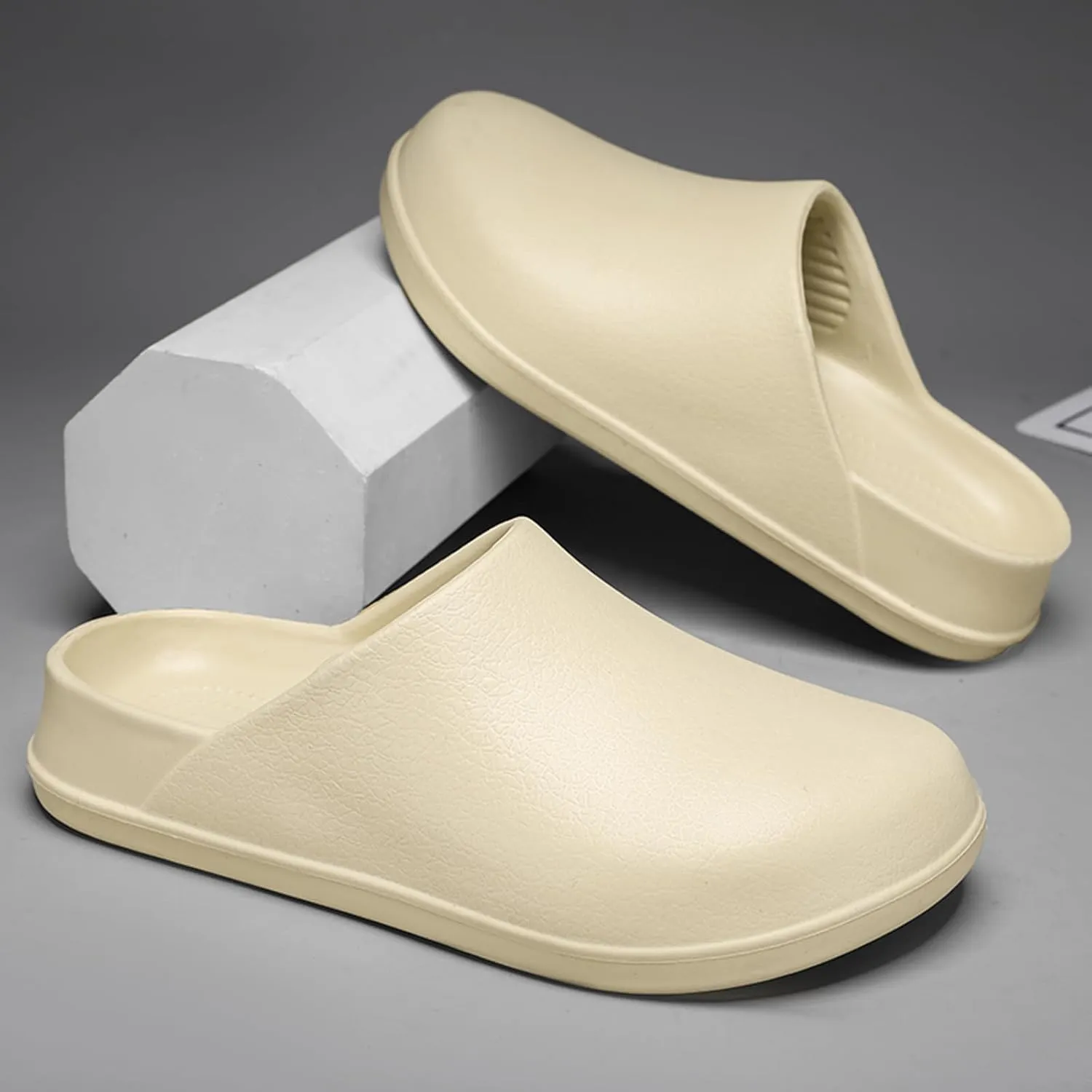 Waterproof EVA Garden Clogs for Men and Women - Non-Slip, Lightweight House Slippers - Oil & Water Resistant Safety Shoes for Kitchen, Restaurant, Garden, Hospital - Basic & Lined Versions