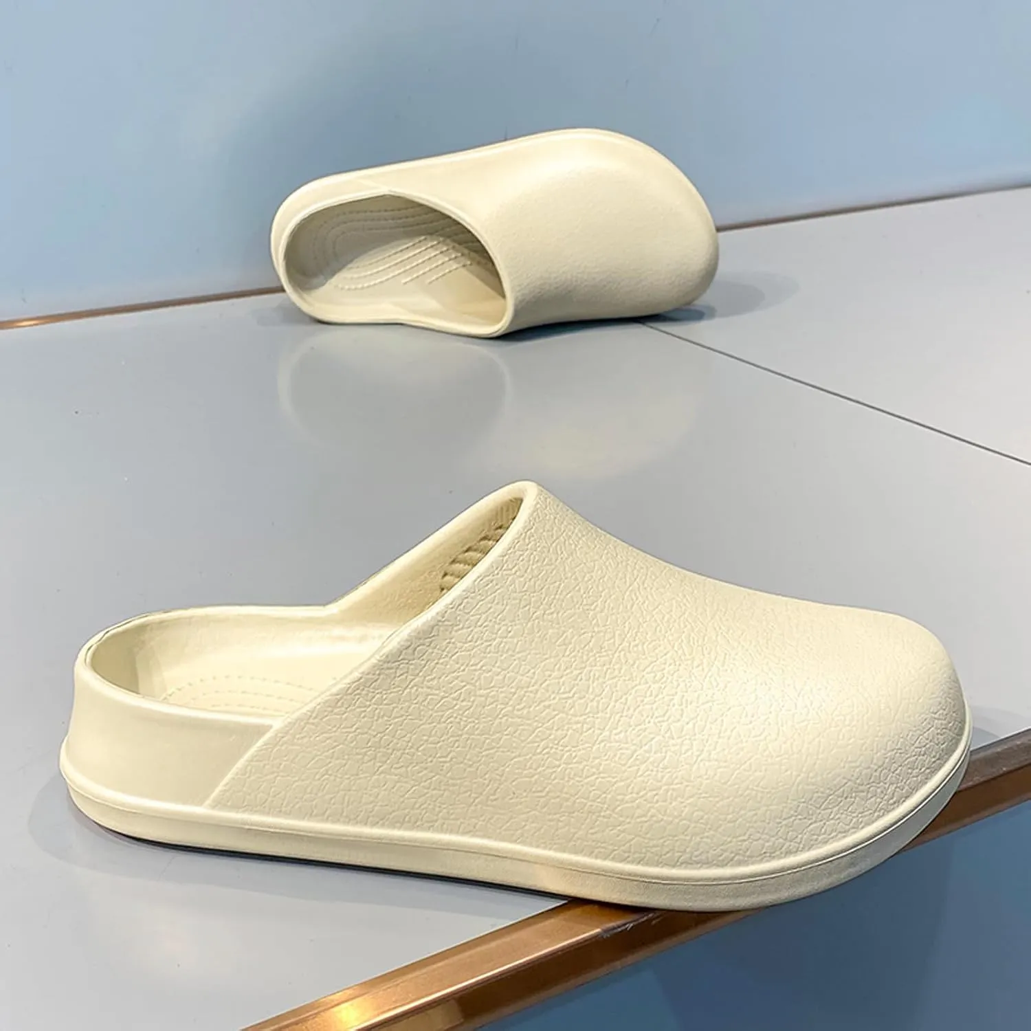 Waterproof EVA Garden Clogs for Men and Women - Non-Slip, Lightweight House Slippers - Oil & Water Resistant Safety Shoes for Kitchen, Restaurant, Garden, Hospital - Basic & Lined Versions