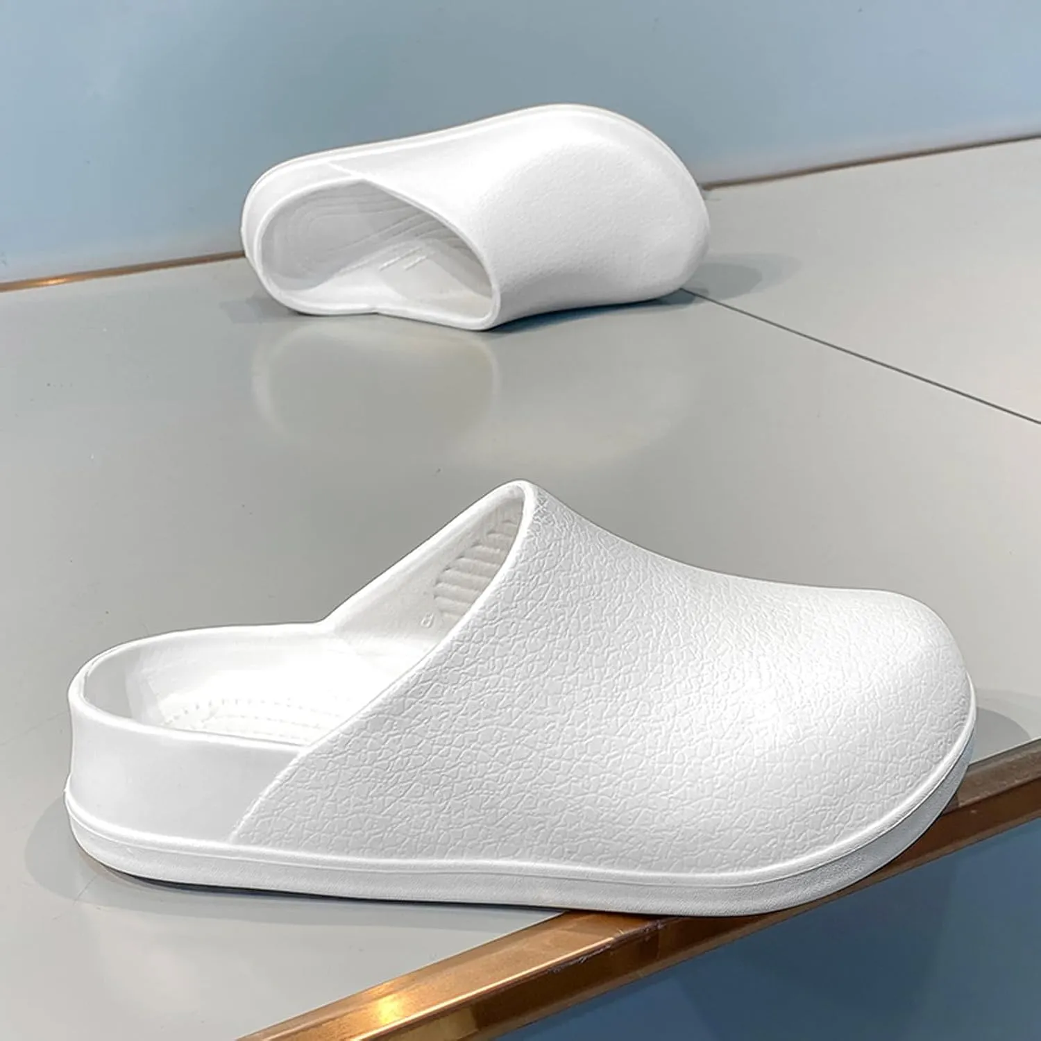 Waterproof EVA Garden Clogs for Men and Women - Non-Slip, Lightweight House Slippers - Oil & Water Resistant Safety Shoes for Kitchen, Restaurant, Garden, Hospital - Basic & Lined Versions