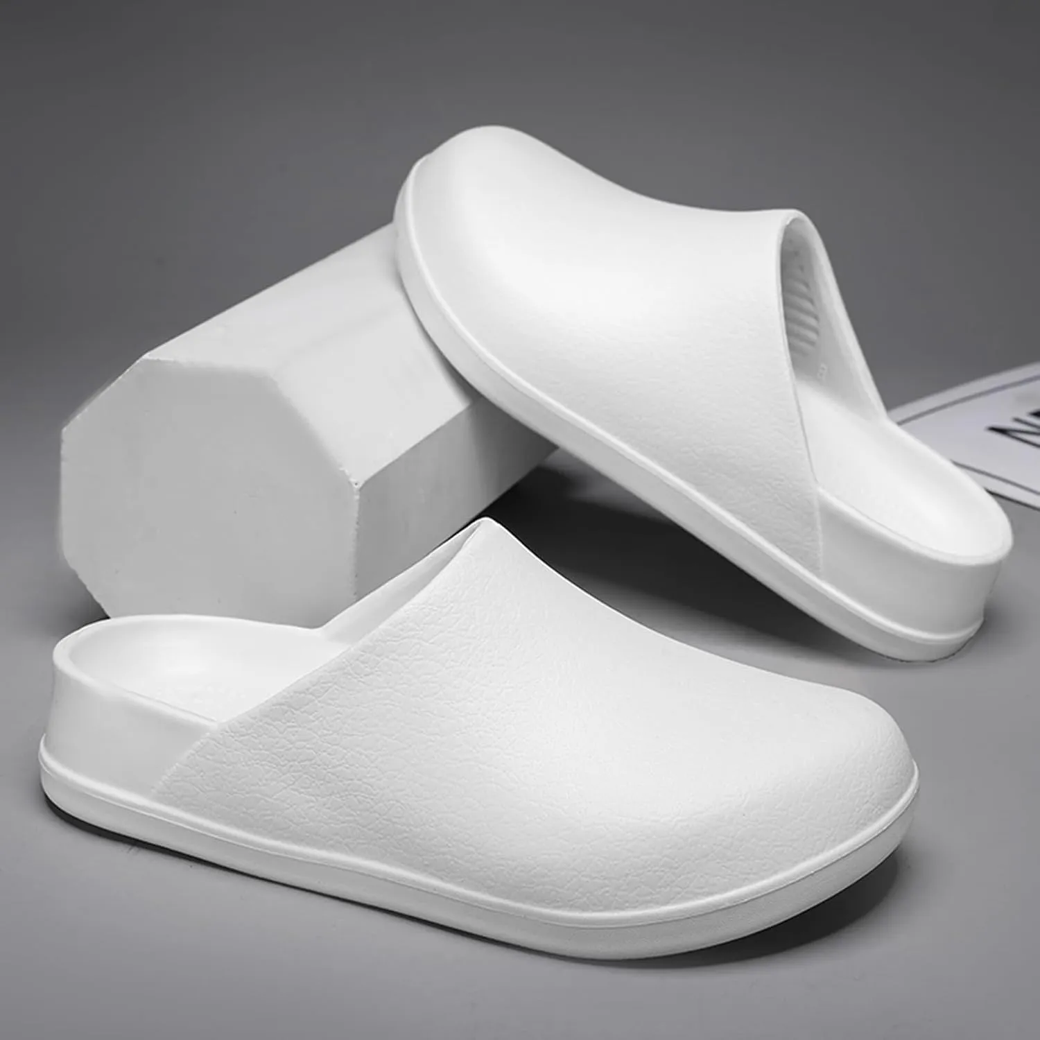 Waterproof EVA Garden Clogs for Men and Women - Non-Slip, Lightweight House Slippers - Oil & Water Resistant Safety Shoes for Kitchen, Restaurant, Garden, Hospital - Basic & Lined Versions