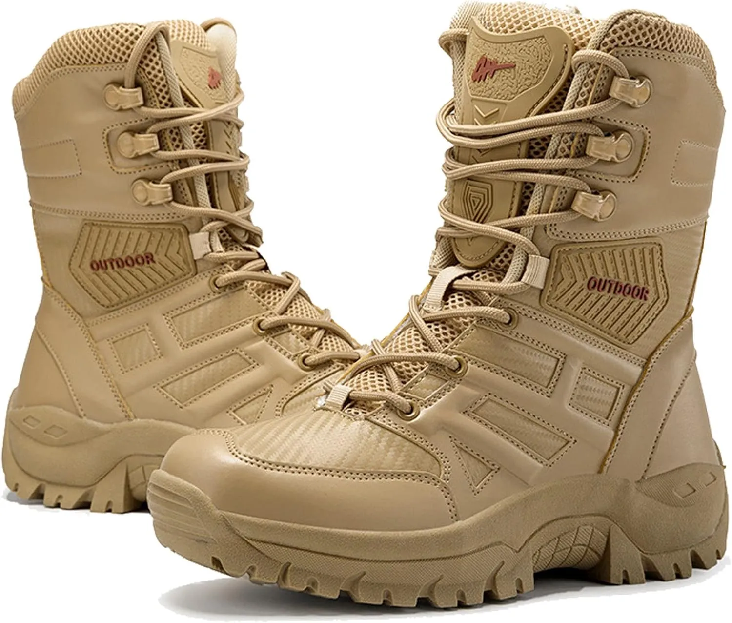 Waterproof Hiking Work Boots Men's Tactical Boots 8 Inches Lightweight Military Boots Breathable Desert Boots