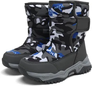 Waterproof Kids Snow Camouflage Boots Girls Toddlers Insulated Warm Fleece Lined Winter Snow Boots Boys Little Kid