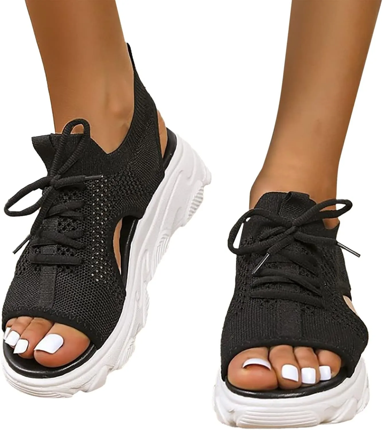 Wedge Orthopedic Sandals for Women Comfortable Open Toe Walking Sandals Ankle Strap Wide Width Platform Wedge
