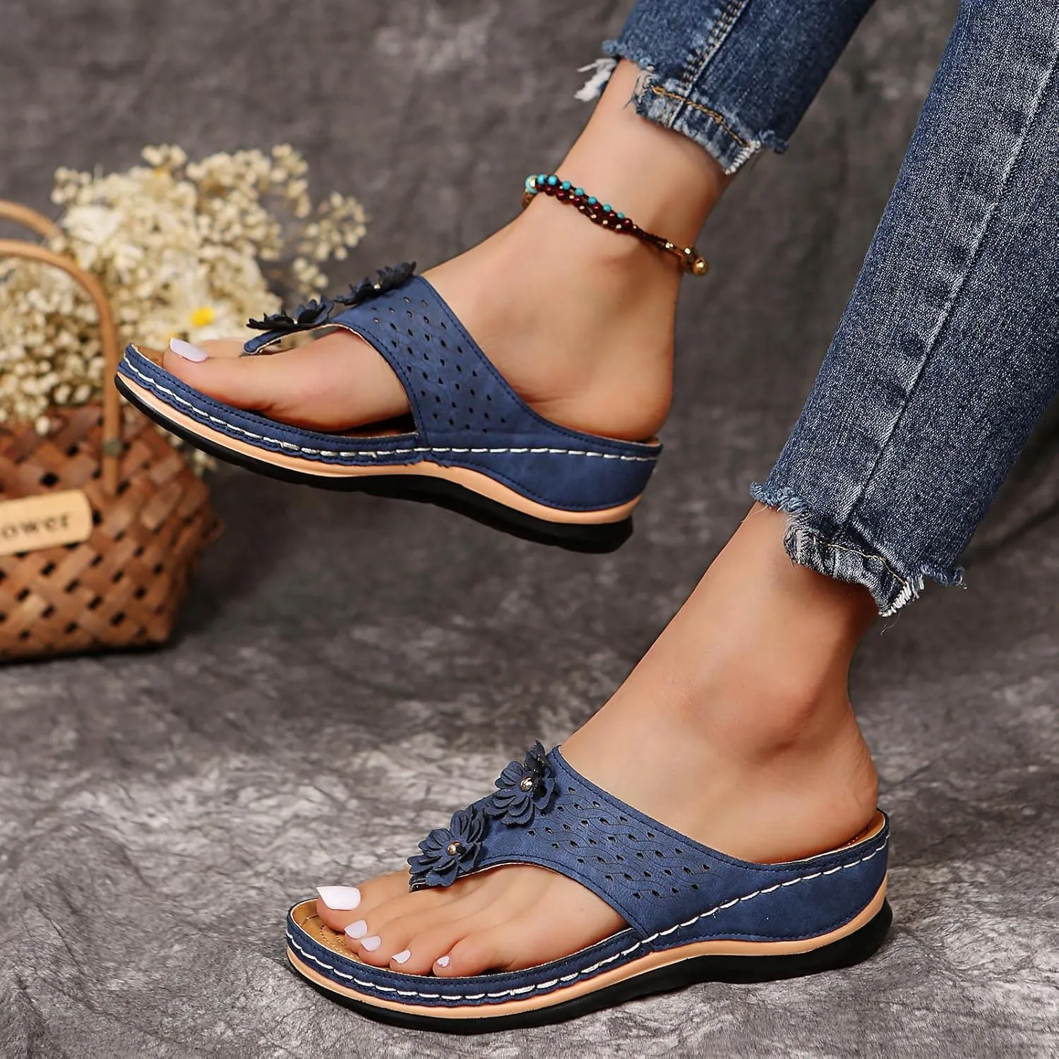 Wedge Orthopedic Sandals Orthotic Plantar Fasciitis Slippers for Women Women Sandals Arch Support Orthopedic Summer Sandals for Woman 2025 Trendy Orthopedic Womens Summer Shoes Dressy Casual