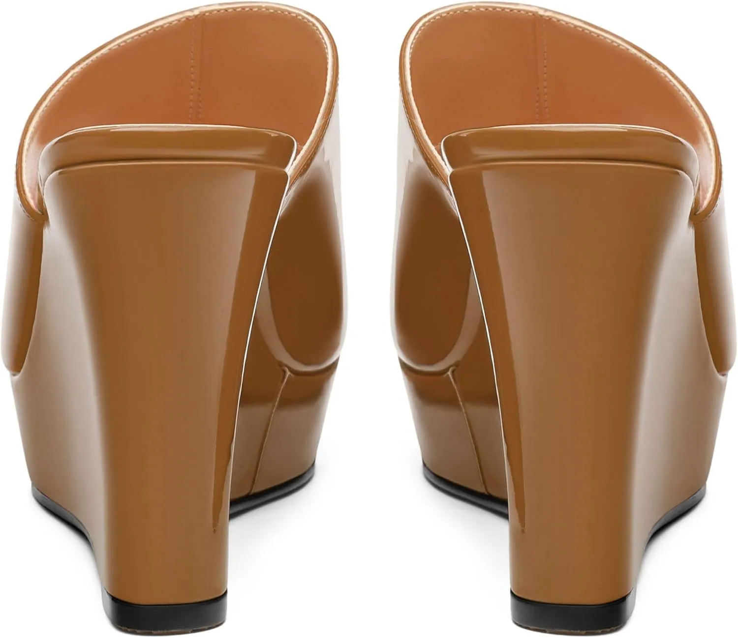 Wedge Sandals for Women Platform High Heels Summer Mules Slip on Comfortable Casual Open Toe Heeled Sandals 3.94 Inch