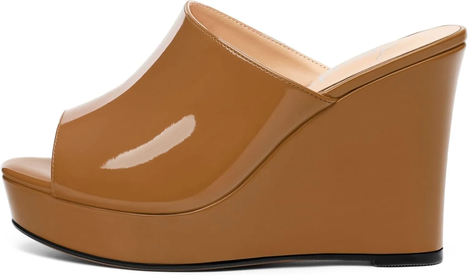 Wedge Sandals for Women Platform High Heels Summer Mules Slip on Comfortable Casual Open Toe Heeled Sandals 3.94 Inch