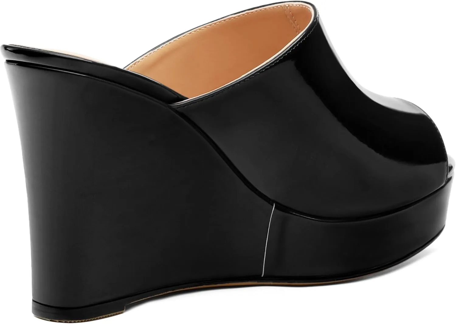 Wedge Sandals for Women Platform High Heels Summer Mules Slip on Comfortable Casual Open Toe Heeled Sandals 3.94 Inch