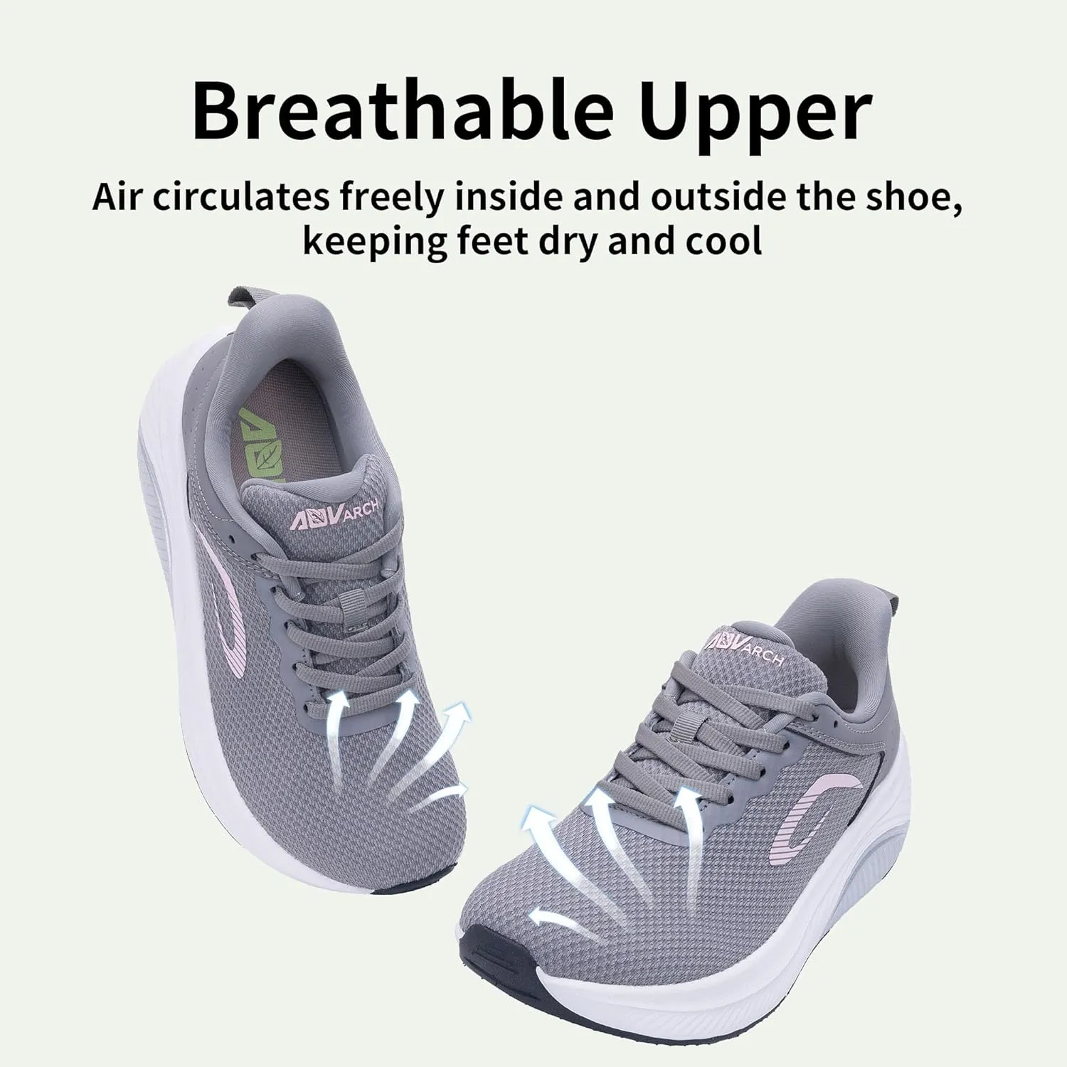 Wide Toe Box Shoes Women Arch Support Walking Shoes for Plantar FasciitisWide Width Orthotic Tennis Sneakers