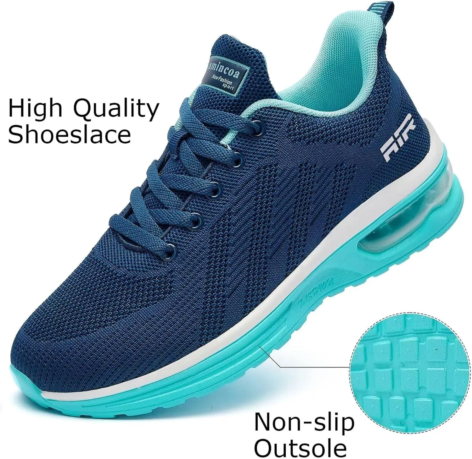 Wide Width Womens Sneakers Air Cushion Running Shoes Walking Tennis Shoes for Women