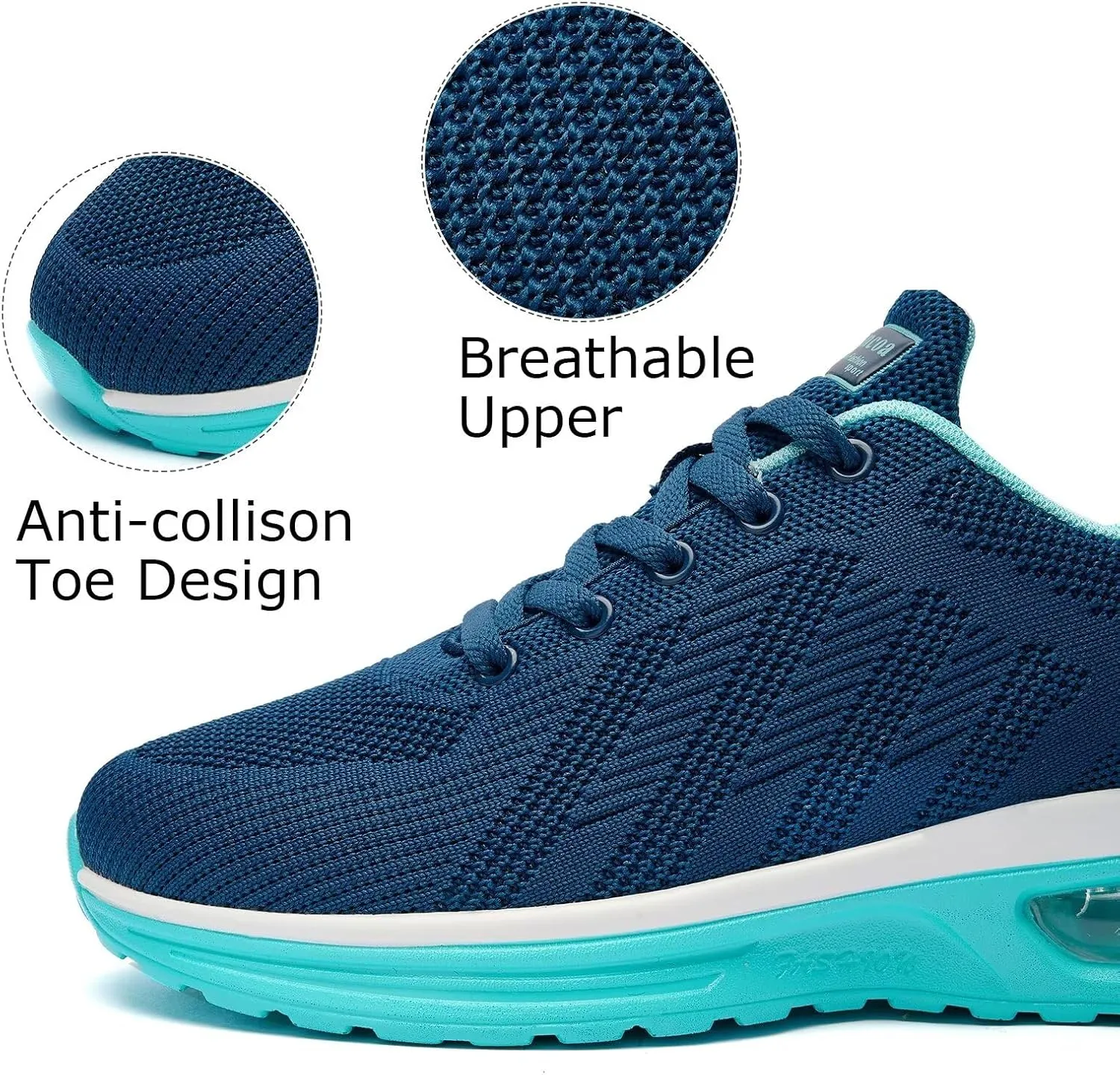 Wide Width Womens Sneakers Air Cushion Running Shoes Walking Tennis Shoes for Women