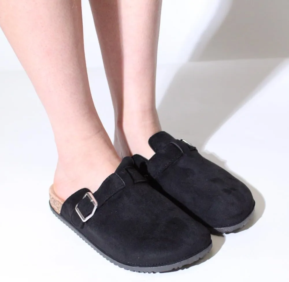 Wild Diva Women's Clogs Soft Cork Footbed Mules Shoes with Arch Support
