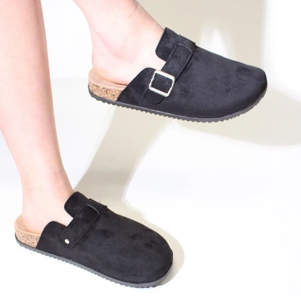 Wild Diva Women's Clogs Soft Cork Footbed Mules Shoes with Arch Support