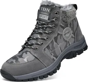 Winter Boots for Men Women Warm Lined Non Slip Hiking Boot Outdoor Waterproof Snow Boots